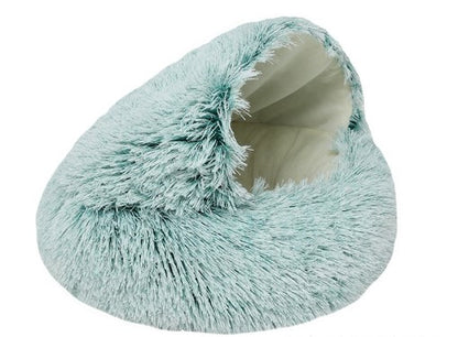 Cozy Cave Pet Bed - Plush Hooded Cat & Dog Bed