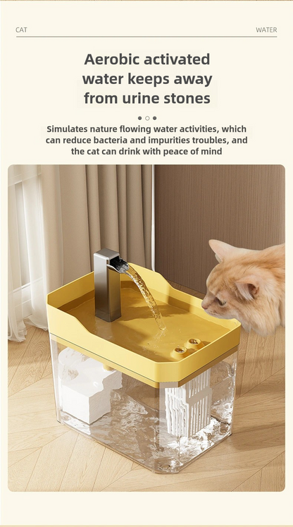 1.5L Automatic Pet Water Fountain – Quiet Filtered Water Dispenser for Cats & Dogs